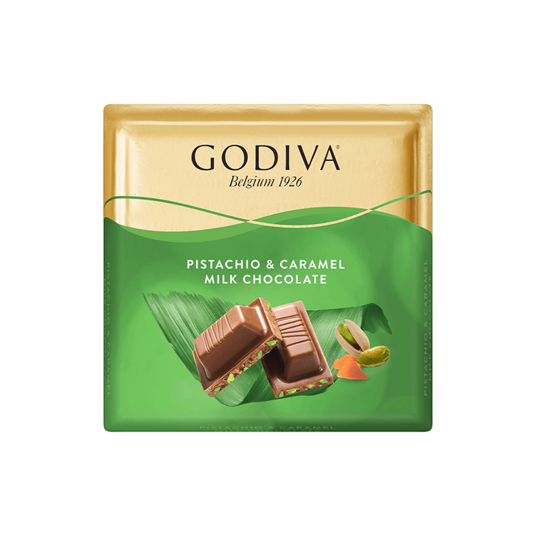Godiva Antep Fıstıklı Karamelli Sütlü Çikolata Kare 60 Gr
